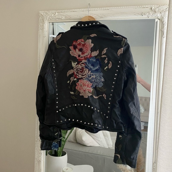 BLANKNYC Flower Studded Faux Leather Jacket - Picture 3 of 11